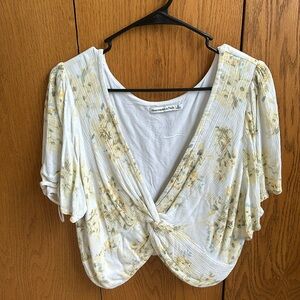 Abercrombie Floral Twist Crop Top